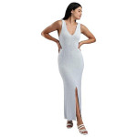Calvin Klein Jeans Polyester v-Neck Maxi Dresses ,plein air